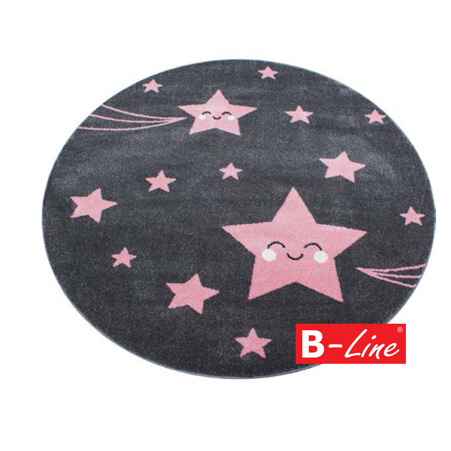 Kusový koberec Kids 0610 Pink/kruh