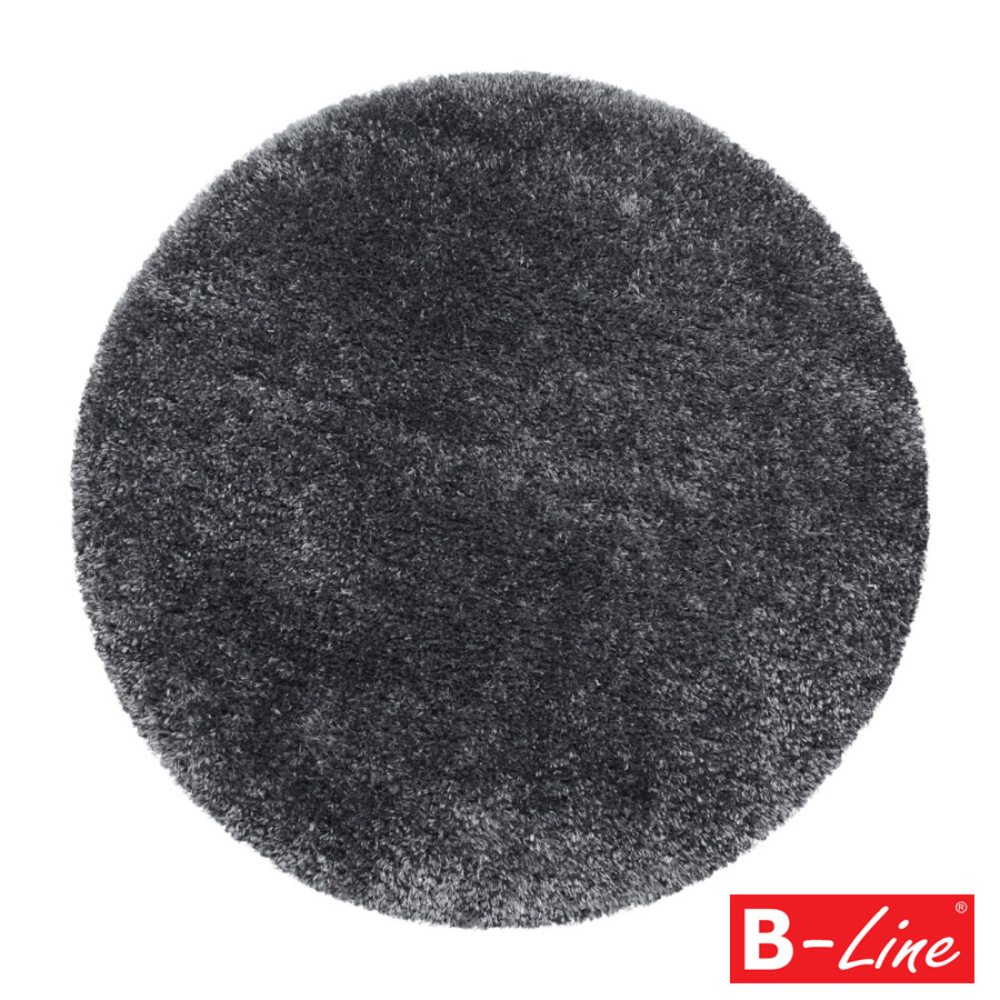 Kusový koberec Brillant Shaggy 4200 Grey/kruh