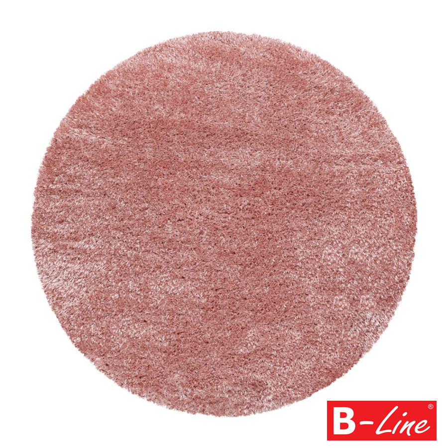 Kusový koberec Brillant Shaggy 4200 Rose/kruh