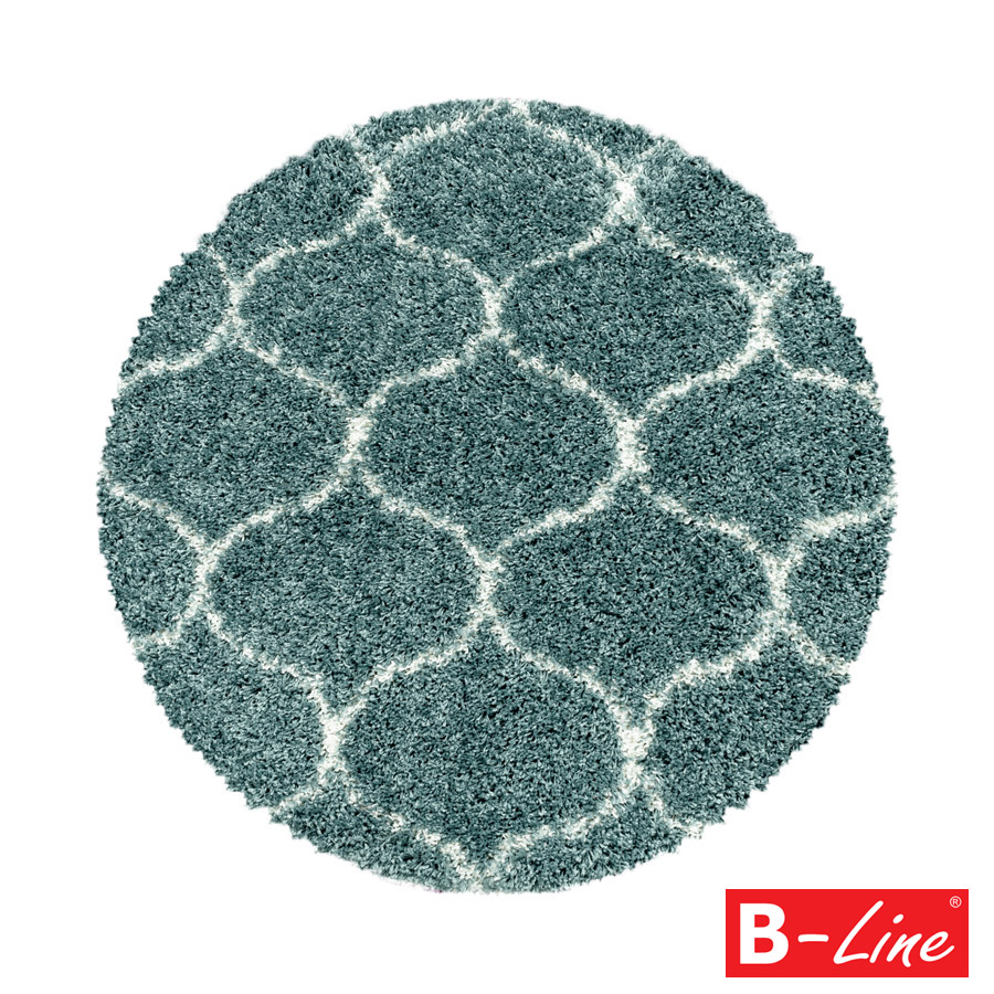 Kusový koberec Salsa Shaggy 3201 Blue/kruh