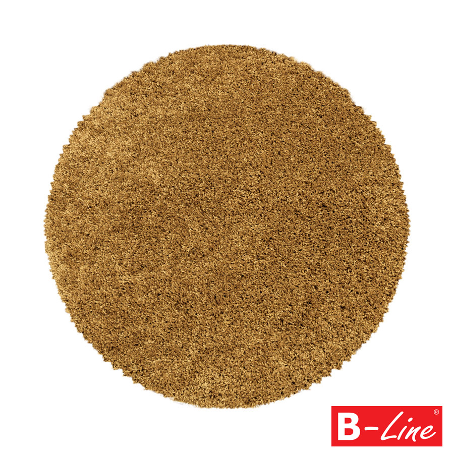 Kusový koberec Sydney Shaggy 3000 Gold/kruh