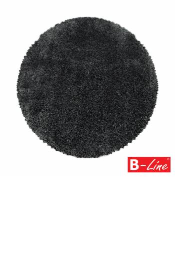 Kusový koberec Fluffy Shaggy 3500 Grey/kruh