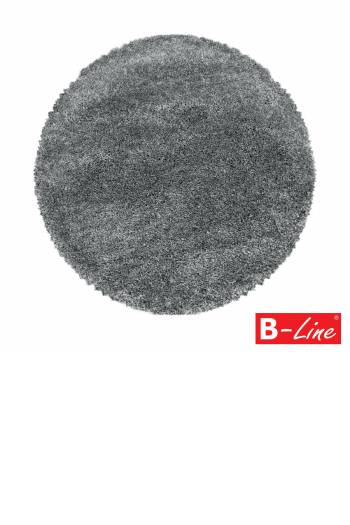 Kusový koberec Fluffy Shaggy 3500 Light Grey/kruh