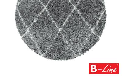 Kusový koberec Alvor Shaggy 3401 Grey/kruh