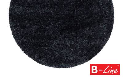 Kusový koberec Brillant Shaggy 4200 Black/kruh