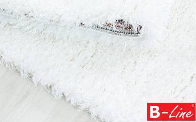 Kusový koberec Brillant Shaggy 4200 Snow/kruh