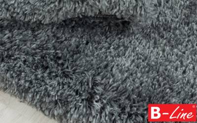 Kusový koberec Fluffy Shaggy 3500 Light Grey/kruh