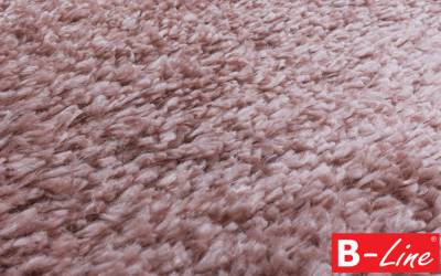 Kusový koberec Fluffy Shaggy 3500 Rose/kruh