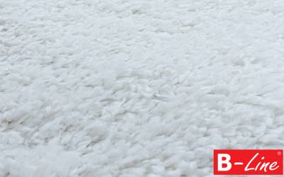 Kusový koberec Fluffy Shaggy 3500 White/kruh