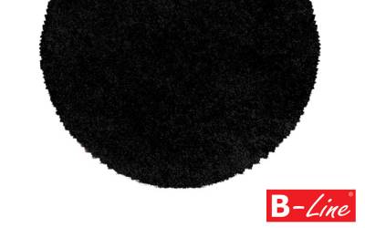 Kusový koberec Sydney Shaggy 3000 Black/kruh